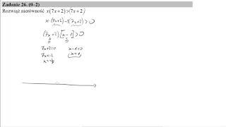 Matura Czerwiec 2019 Zadanie 26 Rozwiąż Nierówność X7X2 Większe Od 7X2.