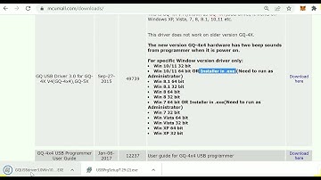 GQ-4x4 USB driver and software installation for Windows 10/11 64bit