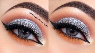 Silver Glittery Eye makeup Tutorial  l Step By Step For Beginners💖