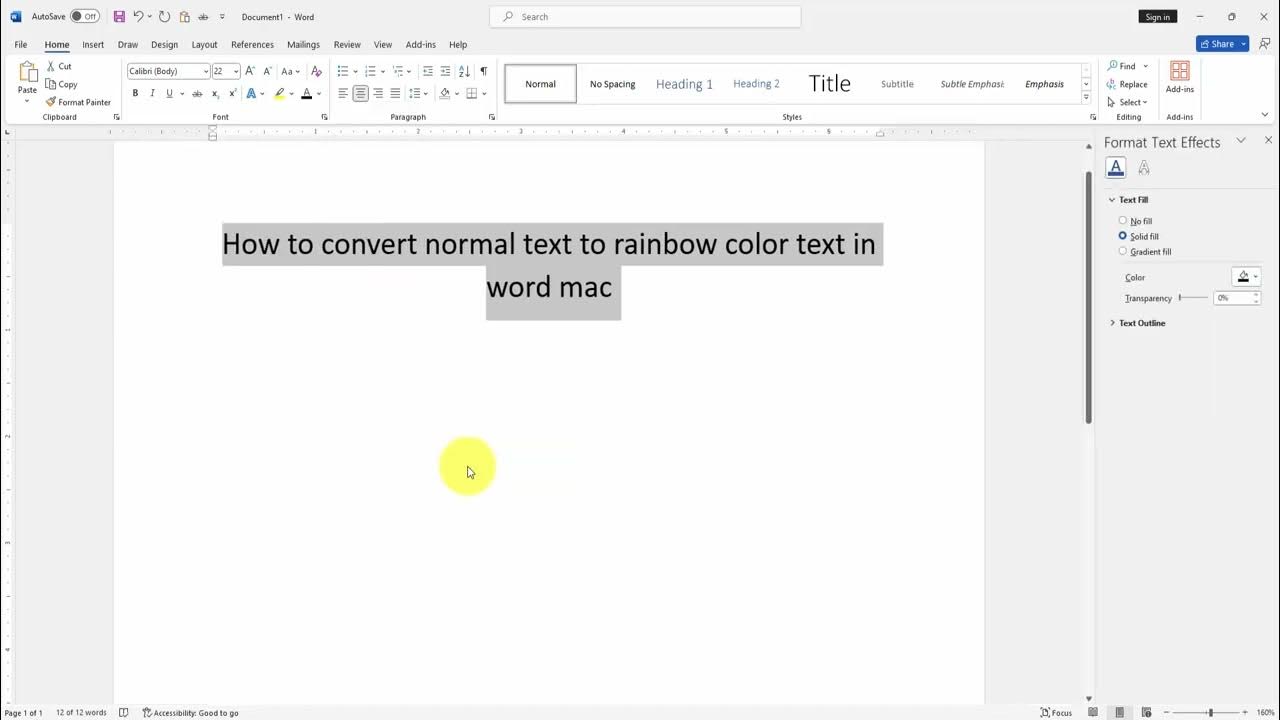 How To Convert Normal Text To Rainbow Color Text In Word Mac YouTube how-to-convert-normal-text-to-rainbow-color-text-in-word-mac-youtube