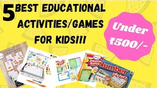 5 Best Educational games for kids under ₹500|Activities for kids