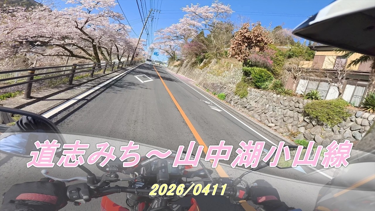 桜咲く道志みち～山中湖小山線 2026/0411 - YouTube