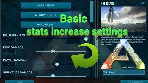 Ark ultimate mobile edition stats settings