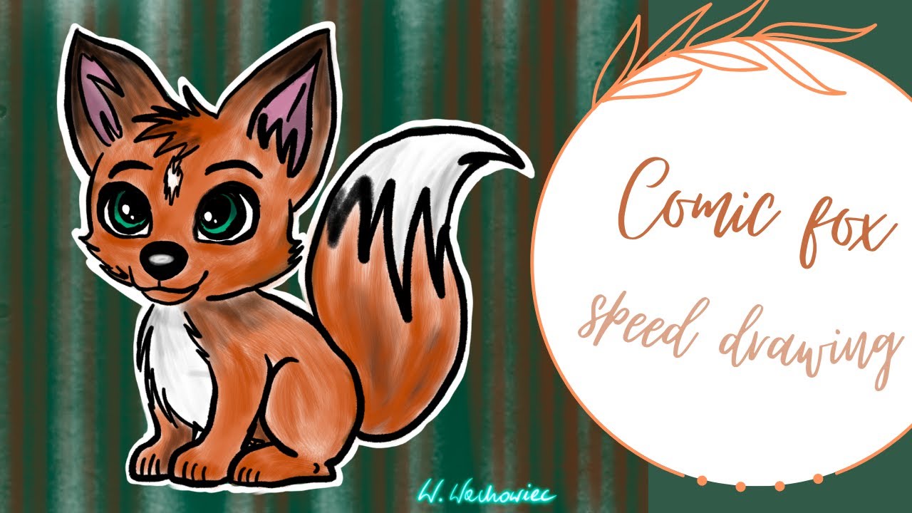 🦊 KOMIKSOWY LISEK | COMIC FOX SPEED DRAWING 🦊 - YouTube