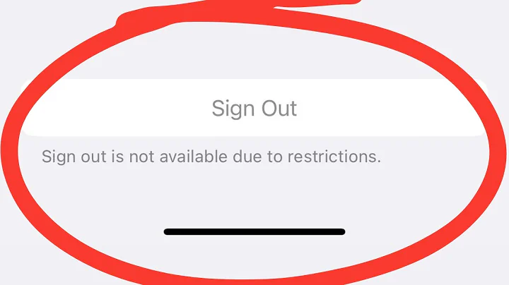 How to Fix Sign Out Not available due to restrictions on iPhone | iPad | Apple ID | iOS 18