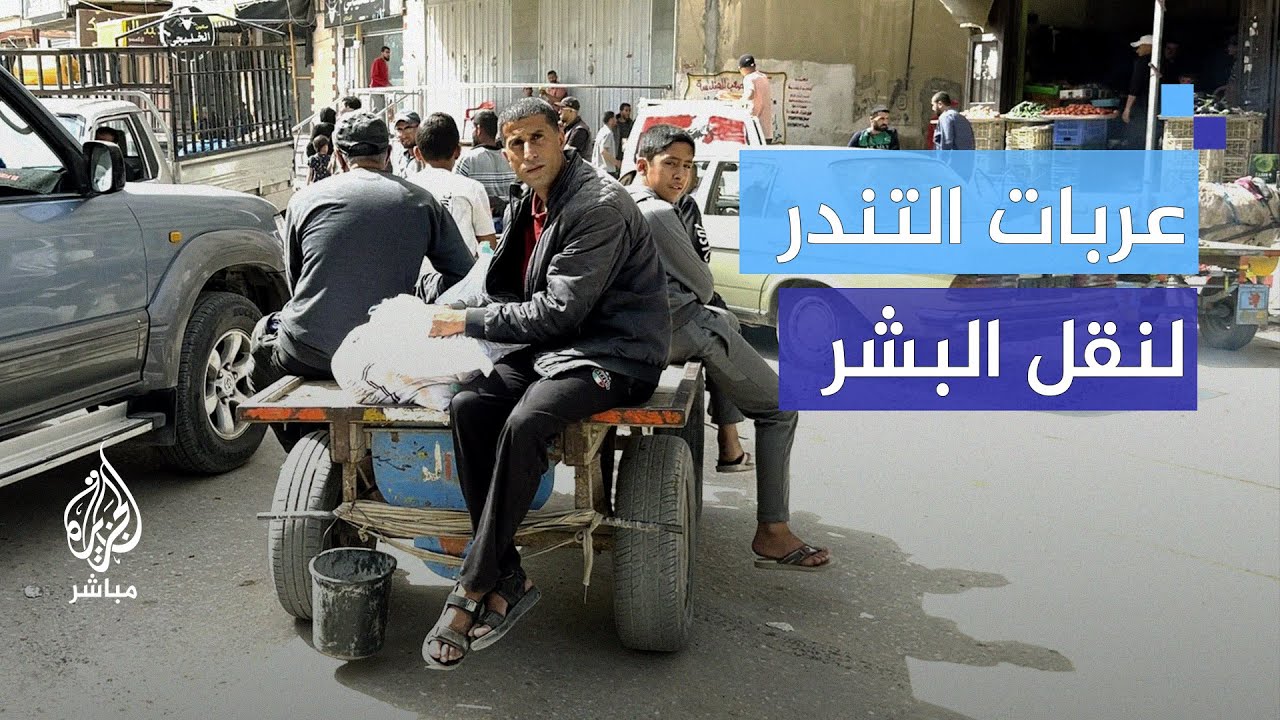 تجرها الدواب.. التندر وسيلة موصلات بديلا لسيارات الأجرة في غزة
