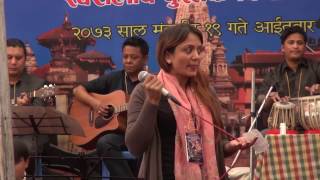 Meena Pokhrel Niraula performing Narayan Gopal's song Maile Punye Man Paraye