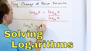 Logarithm Change of Base Formula & Solving Log Equations  Part 1  [7]
