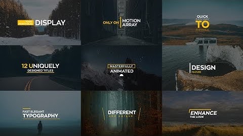 Wave Typography 4k After Effects Templates