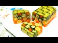 ひんやり美味しい♪コンソメで夏野菜のさっぱりテリーヌ 作り方 Terrine Recipe［ASMR…