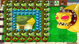 Plants Vs Zombies | Gatling Pea - Cob Cannon and Winter Melon Vs Dr.Zomboss Giga-Gargantuar zombies