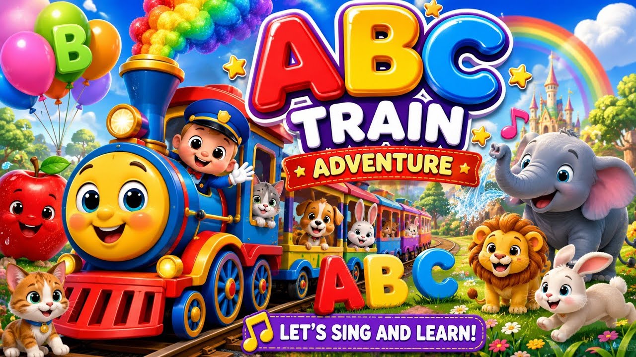 🚂 ABC Song for Kids | Alphabet Train | Fun Nursery Rhyme for Toddlers ...