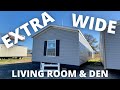 EXTRA WIDE single wide mobile home! 18 ft. wide with living room & den! Mobile Home Tour