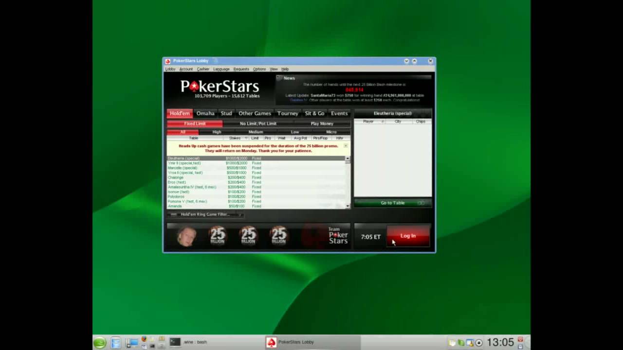 Pokerstars linux