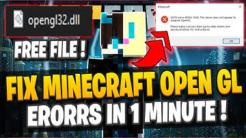 Fix minecraft GLFW error 65542 WGL: The driver does not appear to support OpenGL