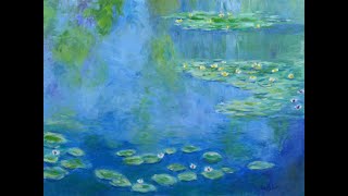 Waterlilies Demonstration 2. Painting in the style of Monet with acrylic paint.