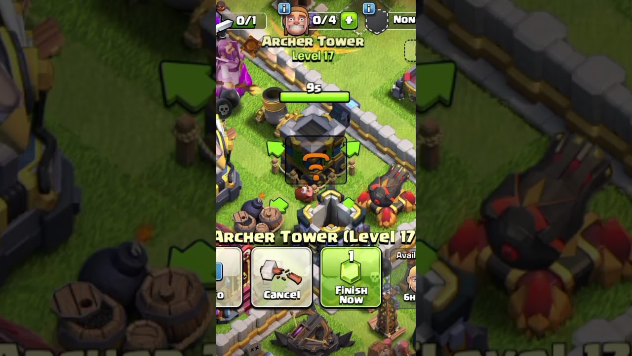 I upgraded the archer tower to level 18