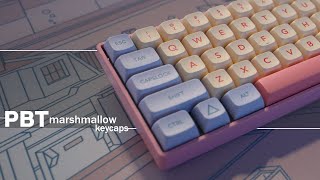 PBT marshmallow keycap unboxing | sound test