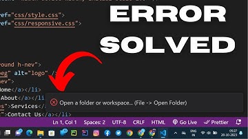 Open a folder or workspace VS Code live server Problem Solved in Hindi #error #liveserver