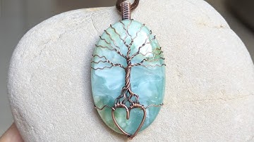 Tree of Life Heart Pendant Cabochon Wire Wrapping Tutorial