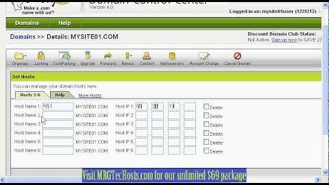 [MRGTecHelp.com Name Servers (NS) Tutorial Series] Creating Private Nameservers at GoDaddy