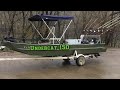 CATFISH boat setup. A tiny boat rigged for trophy catfish..