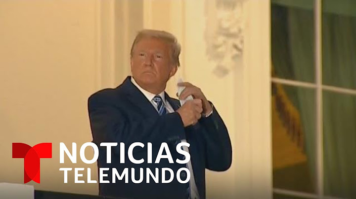 Trump regresa a la Casa Blanca y se saca la mascarilla | Noticias Telemundo