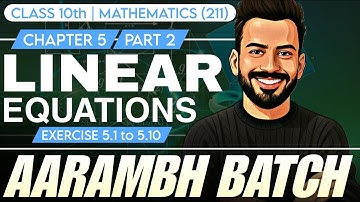 NIOS Maths Class 10th Linear Equation | Exercise Question | Aaraambh Batch by Arihant Sir
