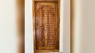 House main door design ideas ! Teak wood door / Flower design