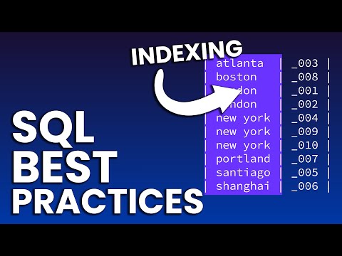 SQL indexing best practices | How to make your database FASTER!