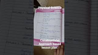 B.ed 2nd year file | Constructivist Approach based lesson plan Part-1| Physical Science