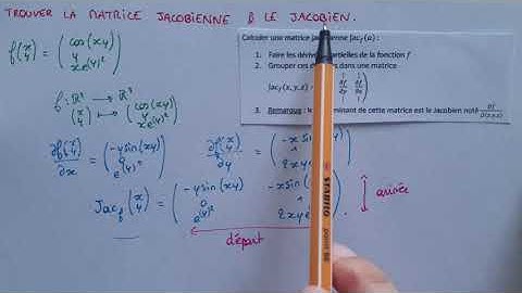 Trouver La Matrice JACOBIENNE & Le Jacobien- Méthode & Exemple -  Analyse Maths - Bac+1 / Bac+2