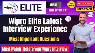 🔥Wipro Elite Latest Interview Experience | Elite Technical Interview Questions | Wipro Elite Hiring