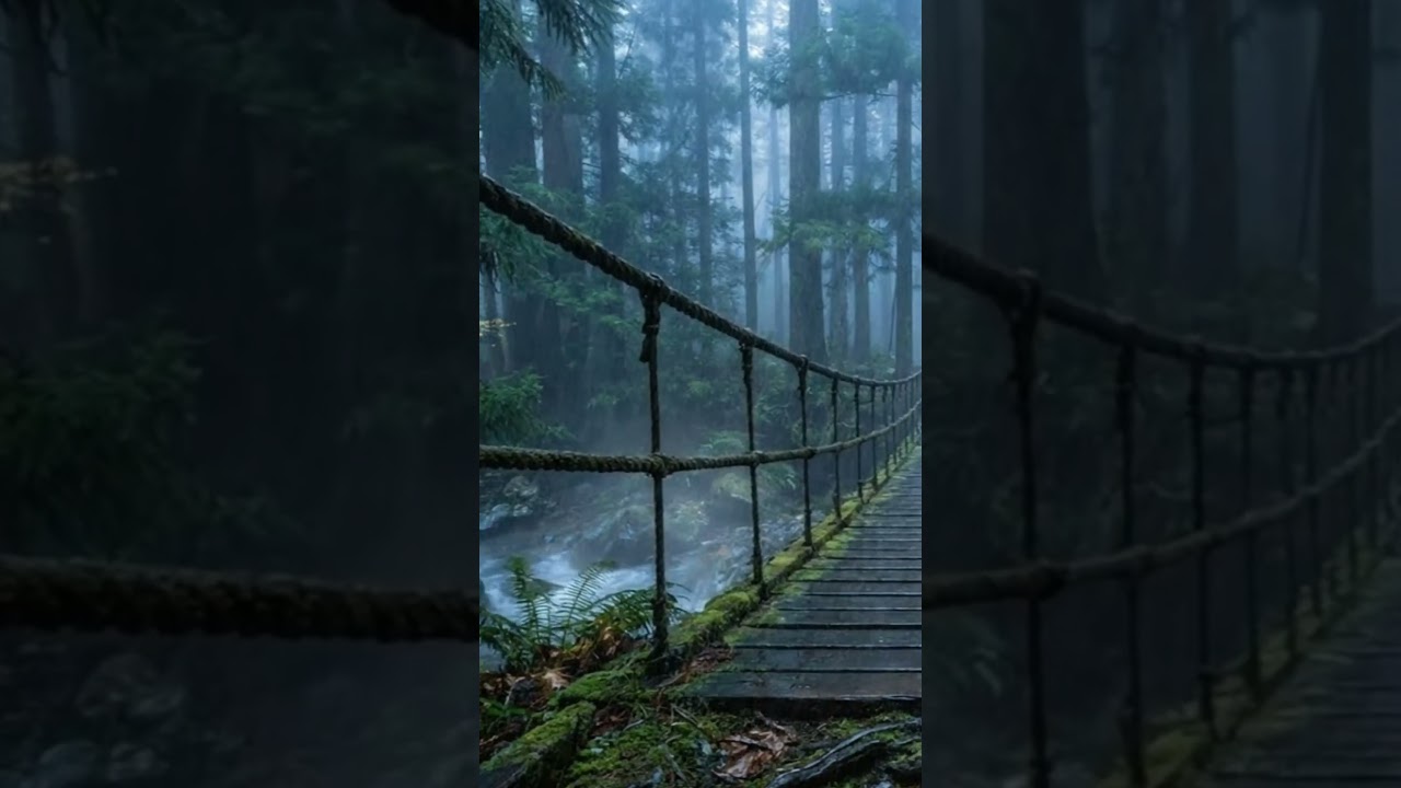 Rain Sounds For Sleeping 99% | Forest Bridge Rain Ambience for Sleeping Fast