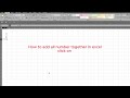 How to Add All Numbers in Excel