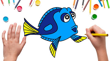 How to Draw Dory from Finding Nemo 🎨 | Step-by-Step for Kids!