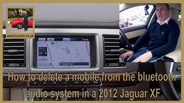 How to delete a mobile from the bluetooth audio system in a 2012 Jaguar XF