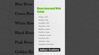 RIVERS ASSOCIATED WITH COLOURS...#SHORTVIDEO #MEDICAL KNOWLEDGE #TRENDINGSHORTS #VIRALVIDEO #COMMENT