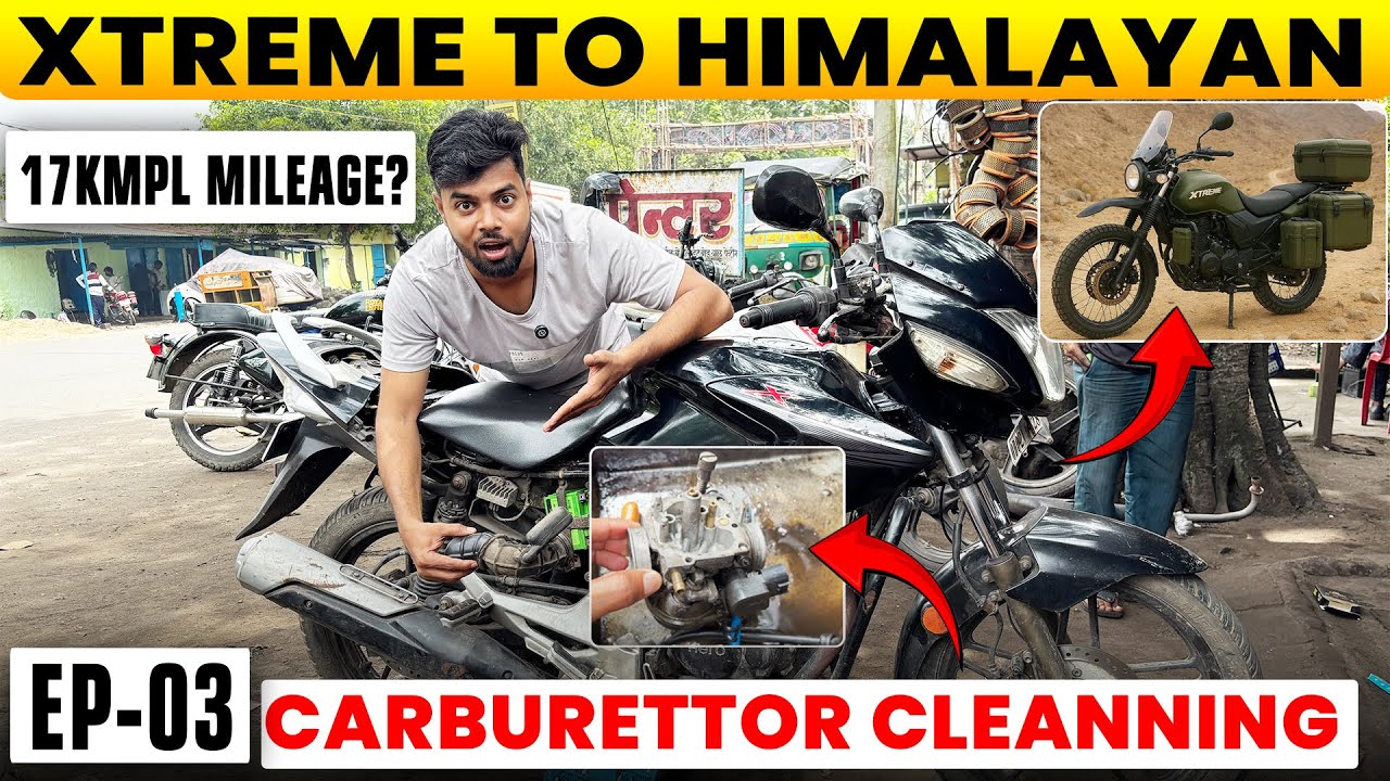 CBZ Xtreme to Himalayan Ep-3 | Carburettor Cleaning 🔧 | Sirf 17 kmpl Mileage? Shocking Truth!