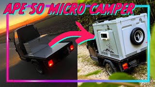 DIY Micro Camper Conversion | Full Build Timelapse | Piaggio Ape 50 | Garagengedöns