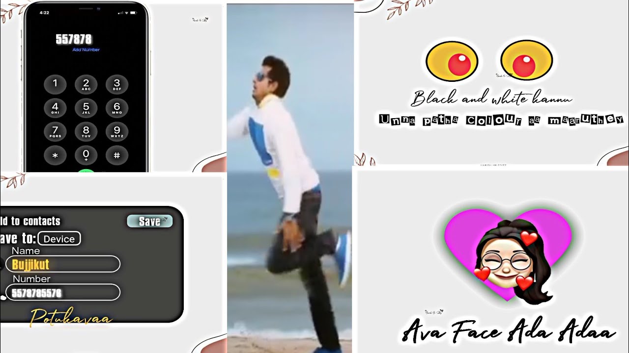 Tamil love WhatsApp status ️Thangamey Unna song ️Black and white kannu