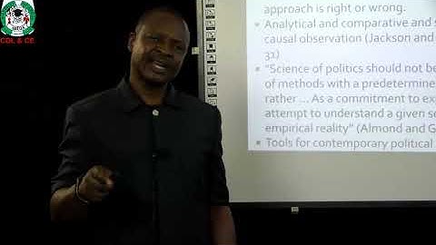 POS 307 Contemporary Political Analysis