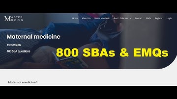 MasterMRCOG - Maternal Medicine 800 SBA&EMQ questions for MRCOG part 2 2025 [Session 1]