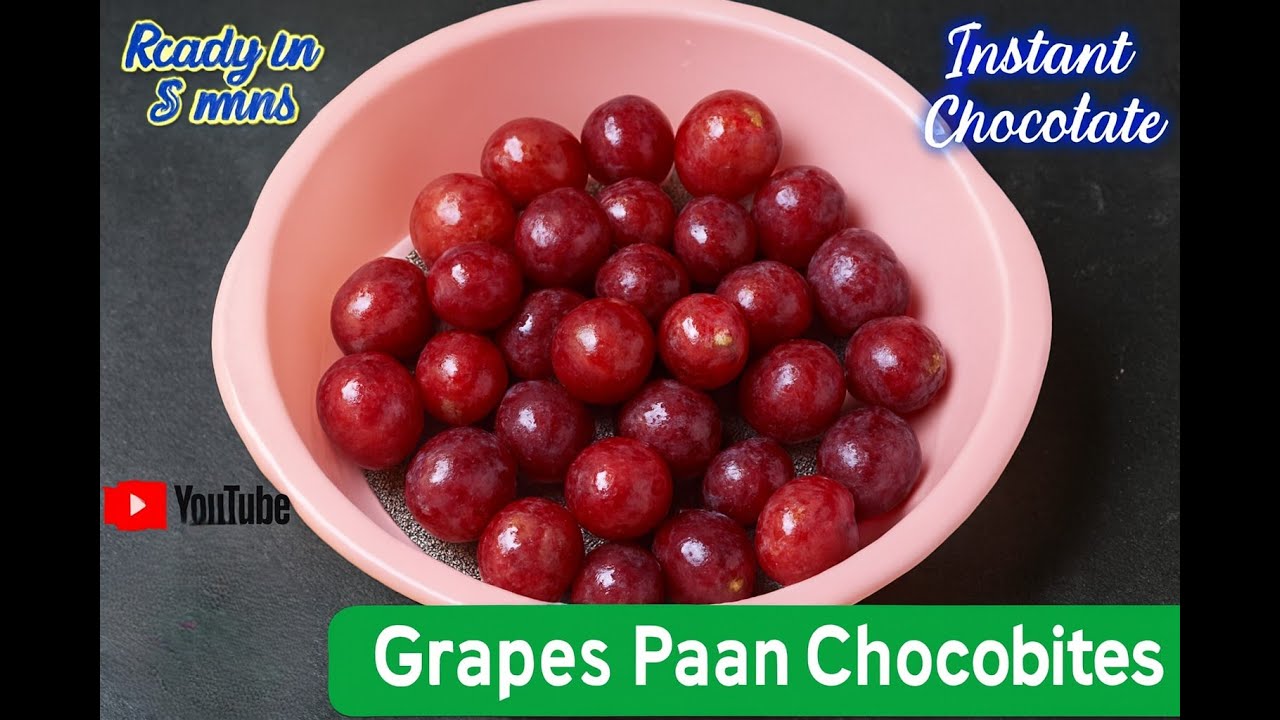 Chocolate paan grapes I Instant Candy I No fire recipe I Dessert  Recipe I Instant Sweet