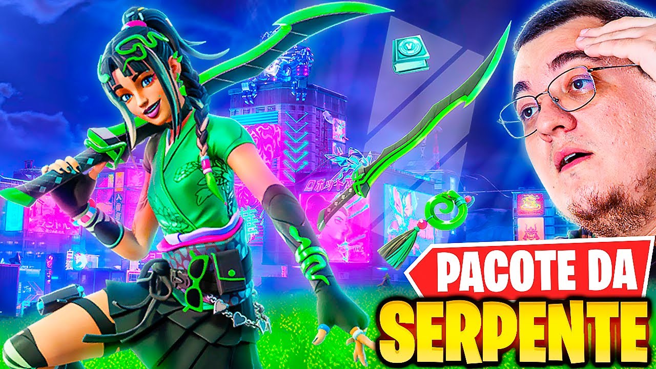 ANACONDA CHEGOU NO FORTNITE ! NOVO PACOTE SIBILO DA SERPENTE TEMPORADA