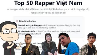 DVD ranks the top 50 greatest Vietnamese rappers on The Pen Lab.