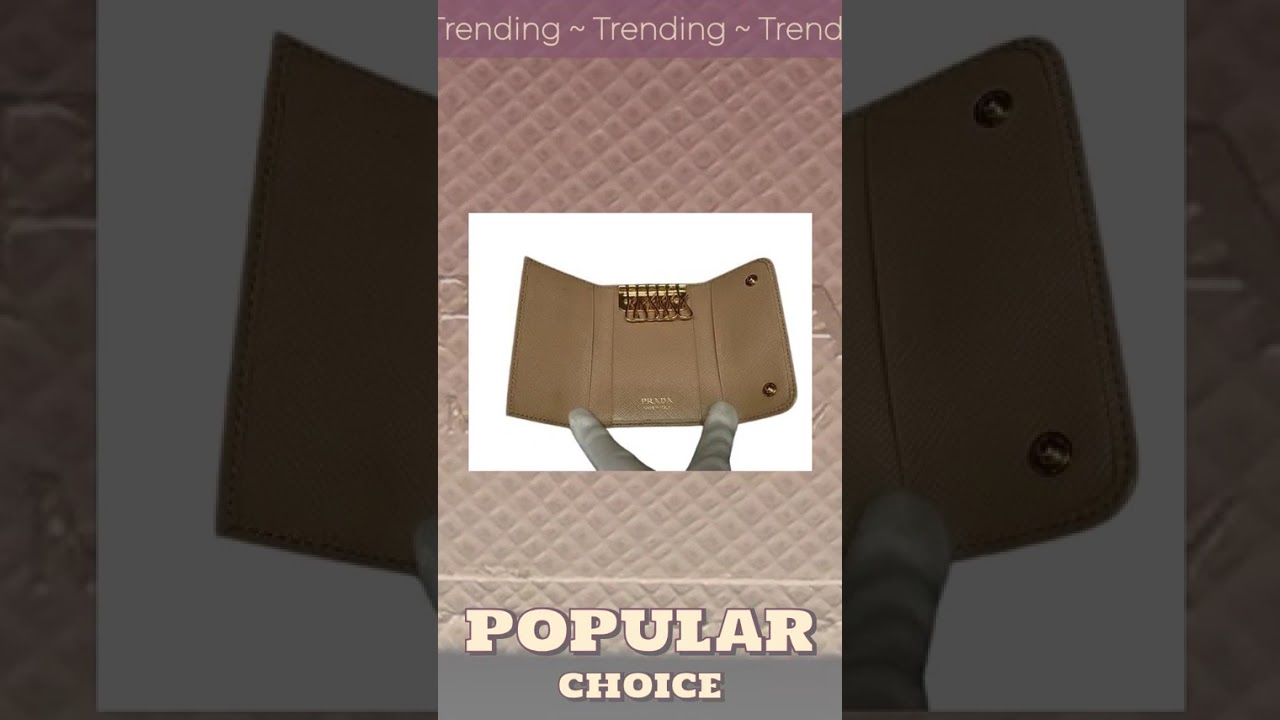 PRADA プラダ キーケース 1PG222 ブラウン サフィアーノレザー ユニセックス 6連 ゴールド金具 美品