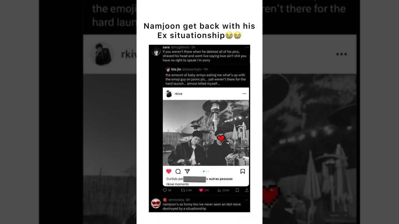 Namjoon got back with his Ex- situation...RM is in relationship with a man 