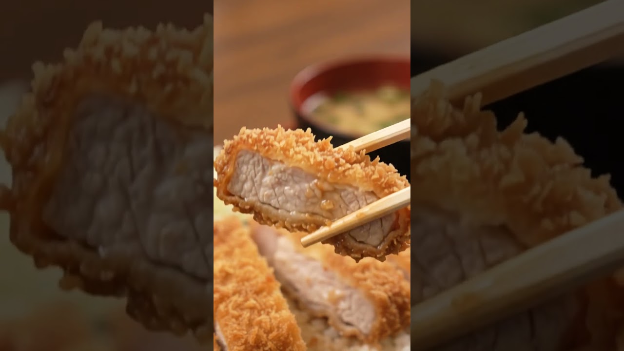 🍚Wait, a katsudon with no egg!?😳 Nana tries the Okayama
