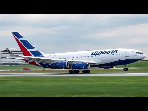Cubana Ilyushin IL-96-300 (IL96) landing & departing Montreal (YUL/CYUL)